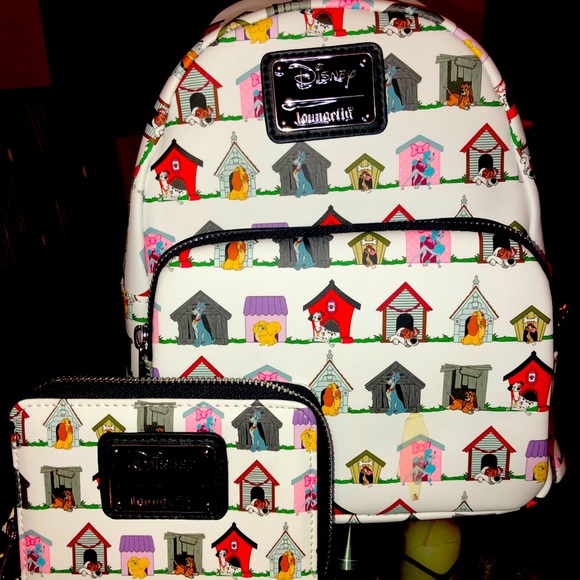 Loungefly Handbags - SOLD!!DISNEY DOG HOUSES BACKPACK AND WALLET